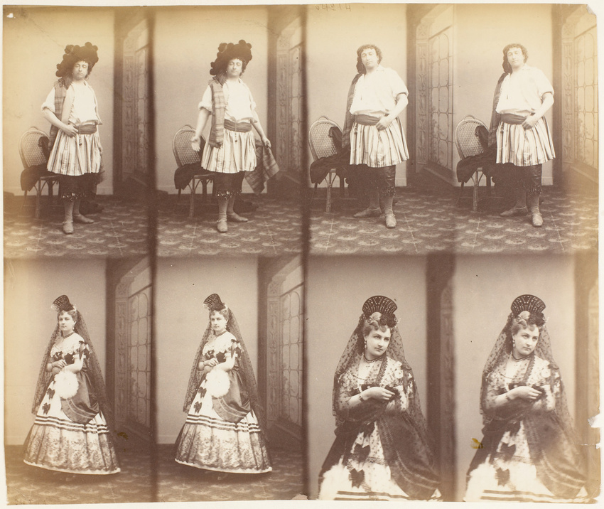 André Adolphe Eugène Disdéri - M. Christian et Mme Amélie Latour en huit poses, ...