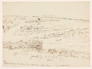 Jean-François Millet - Paysage en Auvergne : une lande