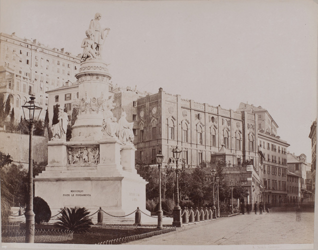 Gênes, monument à Christophe Colomb, Piazza Acquaverde, Lorenzo Bartolini (1862)