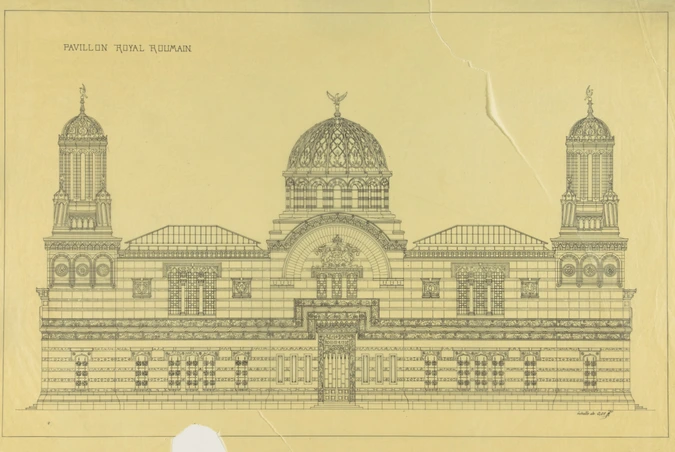 Jean-Camille Formigé - Exposition universelle de 1900, pavillon royal de Roumani...