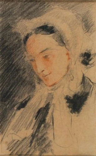 Jean-Baptiste Carpeaux - Tête de femme tournée à gauche