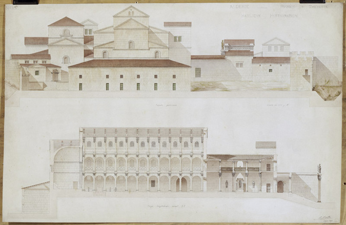 Albert Ballu - Algérie, ruines de Théveste (Tébessa), basilique, état restauré
