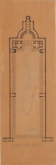 Edouard Villain - Plan du Canope de la Villa Adrianna