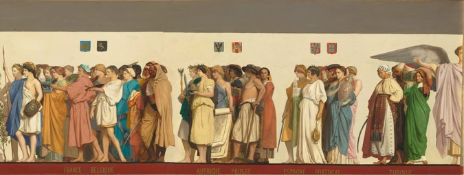 Jean-Léon Gérôme - Frise destinée à être reproduite sur un vase commémmoratif de...