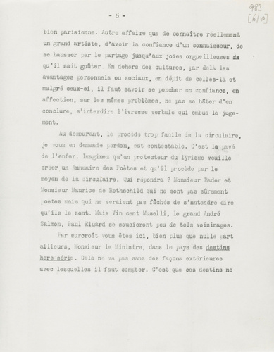Paul Guillaume - Lettre ouverte à Monsieur le Ministre de l'Education Nationale