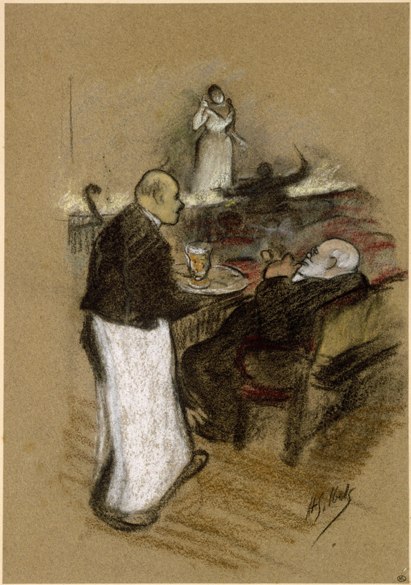 Henri-Gabriel Ibels - Francisque Sarcey au café