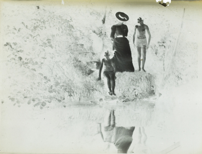 Paul Burty Haviland - Une femme et deux garçons au bord de l'eau