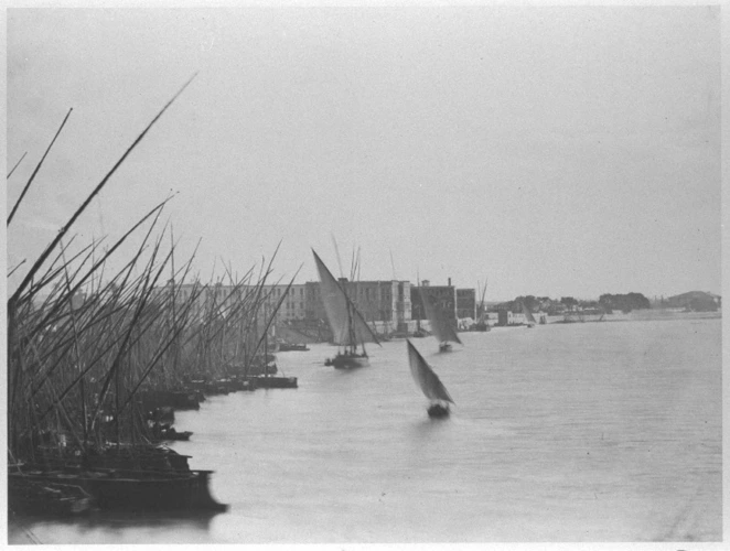 Egypte : vue d'un port - Anonyme