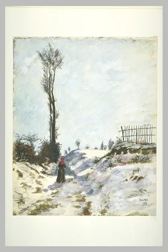 Paul Gachet - Paysage de neige, 'Chemin creux'