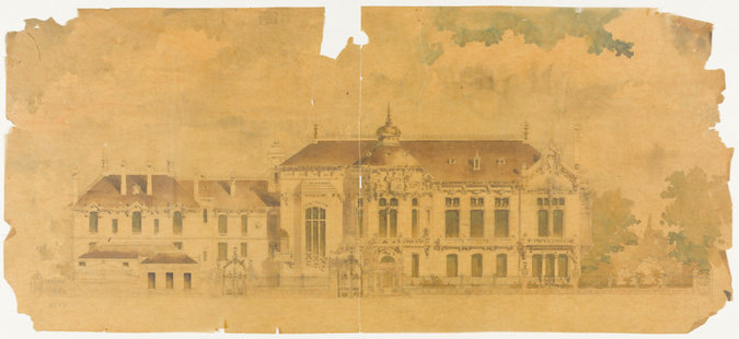 Hector Guimard - Beaux-arts : concours de 1ère classe, Un hôtel pour un riche pa...