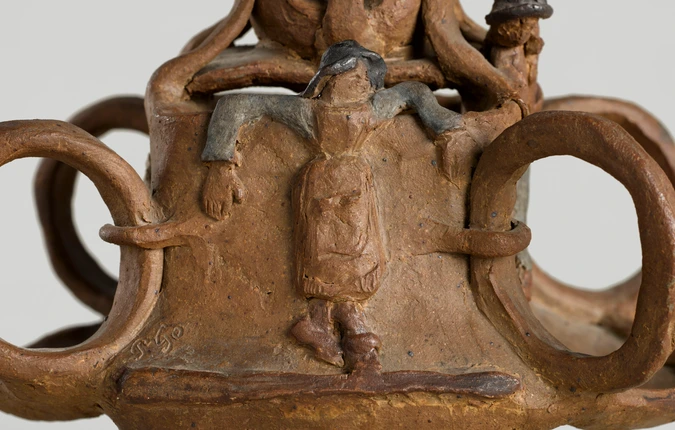 Paul Gauguin - Vase à quatre anses à décor de paysans bretons