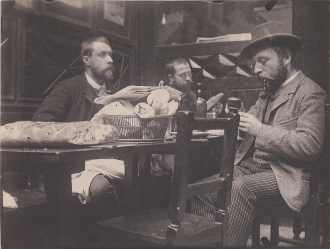Henri Rivière - Déjeuner au Chat Noir - Georges Auriol, Alphonse Allais, Henri J...