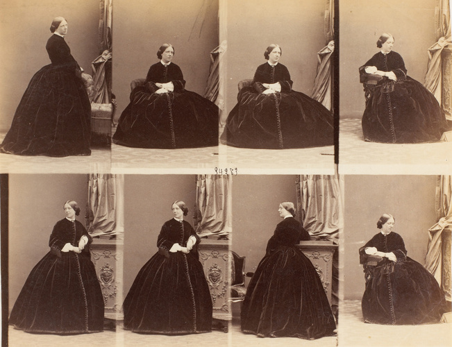 André Adolphe Eugène Disdéri - Lady Williams-Wynn en huit poses, quatre en pied,...