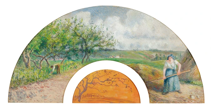 Eventail : coteaux de Chaponval - Camille Pissarro