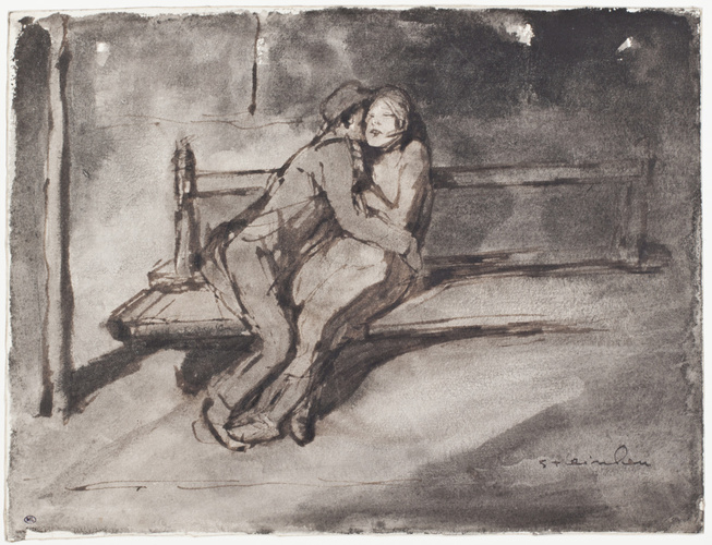 Théophile Alexandre Steinlen - Couple sur un banc