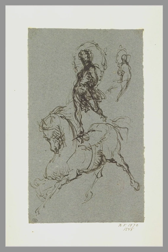 Jean-Baptiste Carpeaux - Ecuyer de cirque sur un cheval