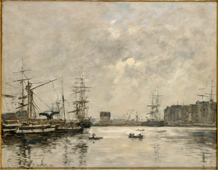 Le Port du Havre, bassin de la Barre - Eugène Boudin