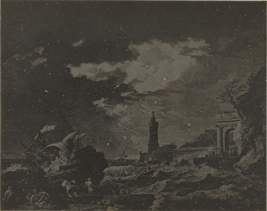 Max. de Perrochel - "Un Naufrage", gravure anonyme