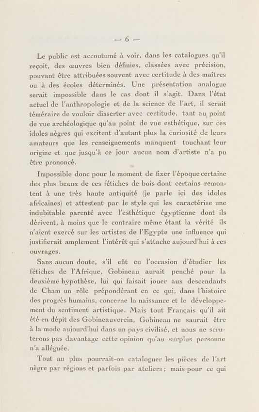 Guillaume Apollinaire - Catalogue d'exposition : Première exposition d'Art Nègre...