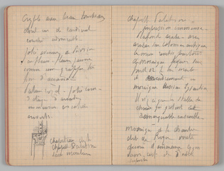Charles-Justin Le Coeur - Carnet de notes concernant son voyage en Italie