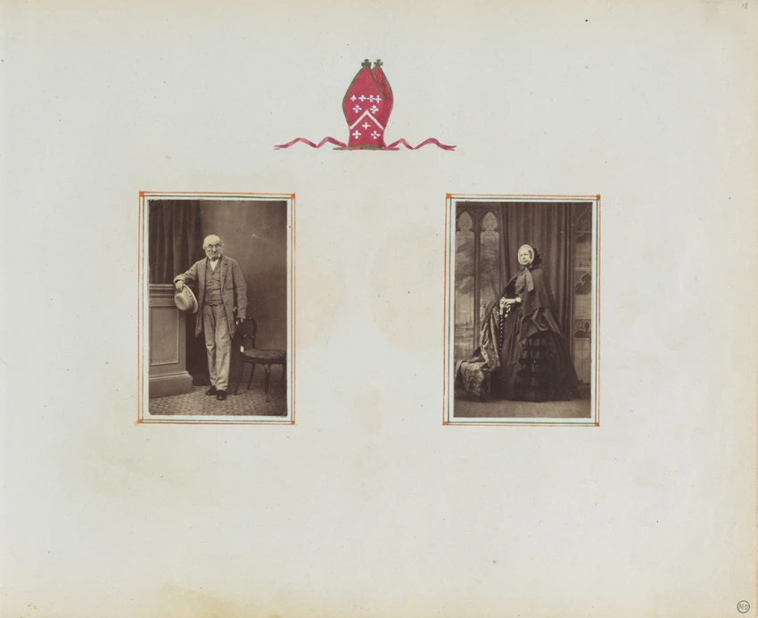 Georgiana Louisa Berkeley - Deux portraits : Homme debout tenant un chapeau, fem...