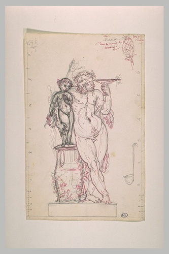 Eugène Guillaume - Silène tenant le jeune Bacchus à califourchon