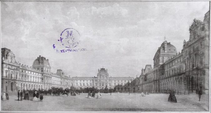 Cour Napoléon, nouveau Louvre