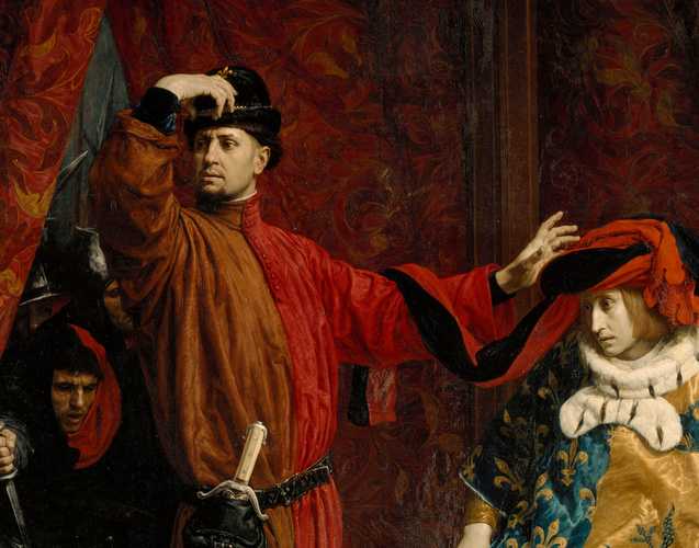Lucien Mélingue - Le Prévôt des marchands Etienne Marcel et le dauphin Charles
