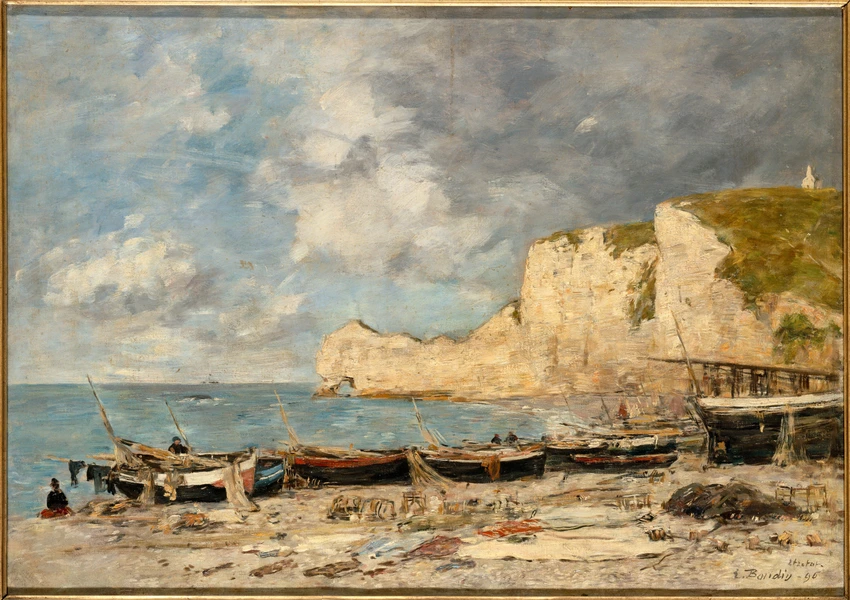 Etretat, la falaise Amont - Eugène Boudin