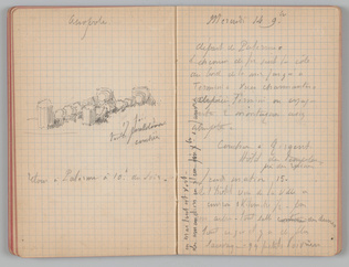 Charles-Justin Le Coeur - Carnet de notes concernant son voyage en Italie