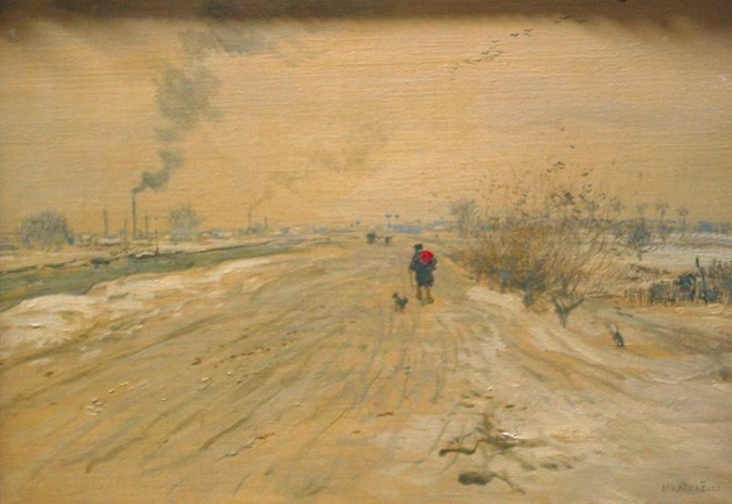 Jean-François Raffaëlli - L'Hiver en banlieue