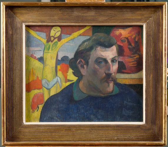 Paul Gauguin - Portrait de l'artiste au Christ jaune
