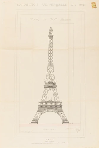 Gustave Eiffel - Elévation générale de la Tour Eiffel