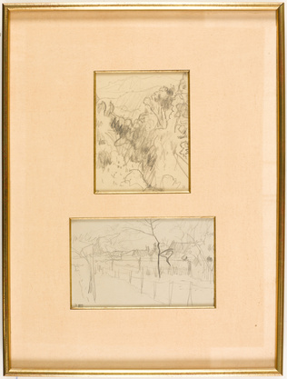Pierre Bonnard - Paysage en hiver : prairie et maisons