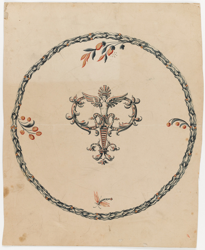 Emile Gallé - Assiette décorée au chiffre huit