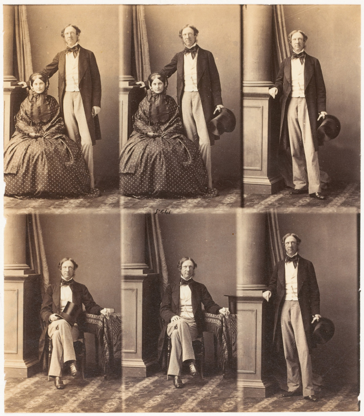 André Adolphe Eugène Disdéri - M. et Mme. H. G. Stuart en six poses, deux le cou...