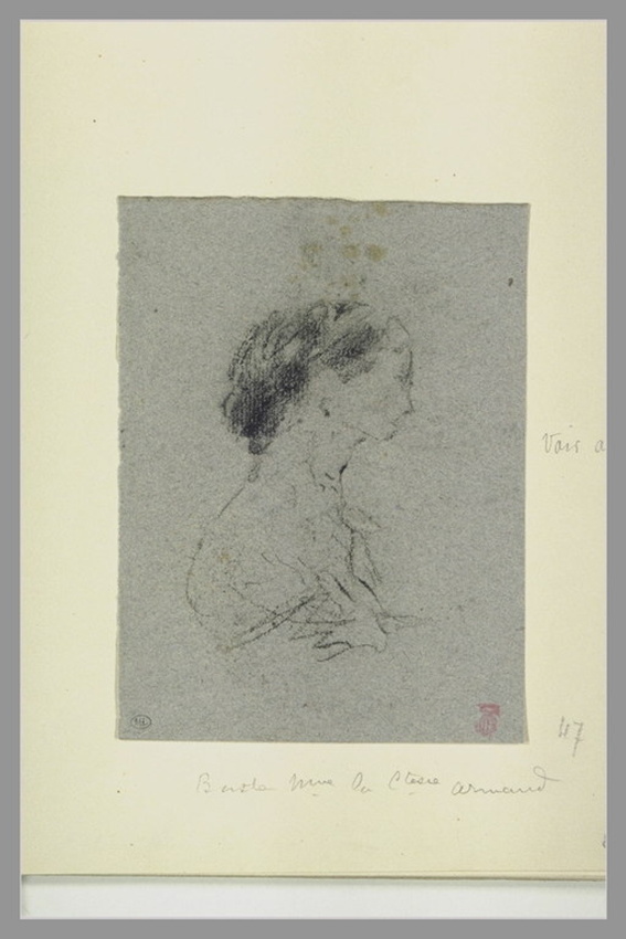 Jean-Baptiste Carpeaux - Femme en buste, de profil à droite