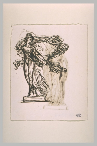 Eugène Guillaume - Etude de femme drapée et voilée