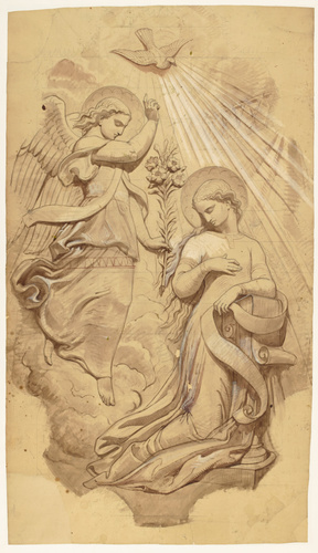 Charles Lameire - Eglise Saint-François-Xavier, chapelle de la Vierge, Annonciat...