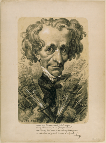 Etienne Carjat - Portrait-charge de Berlioz