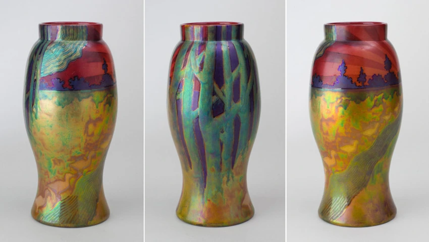 Vase au coucher de soleil - Zsolnay Porcelánmanufaktúra Zrt