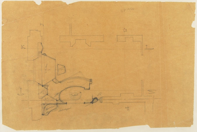 Plan du bureau de M. Guimard au Castel Béranger - Hector Guimard