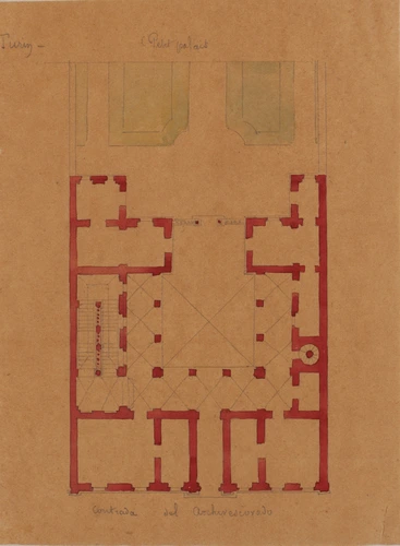 Edouard Villain - Plan d’un Petit Palais, contrada del Archisescorado, Turin