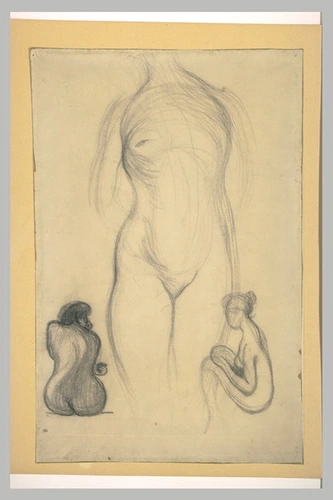 Eugène Carrière - Trois nus féminins