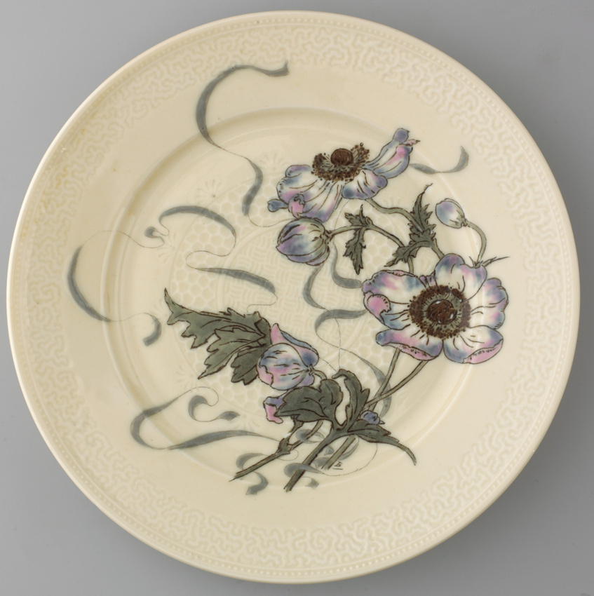 Félix Bracquemond - Assiette plate, service "Fleurs et rubans"
