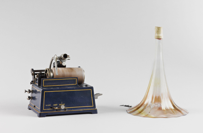 Ménestrel - Phonographe à cylindre, avec pavillon de cristal