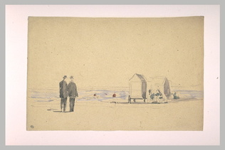 Eugène Boudin - Scène de plage
