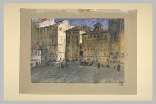Georges Victor-Hugo - Une place à Sienne