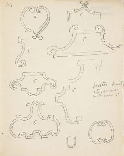 Eugène Grasset - Encadrements à formes courbes