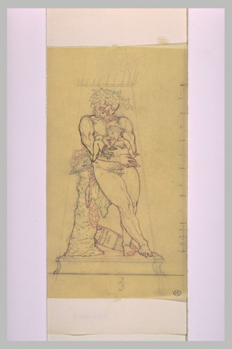 Eugène Guillaume - Silène tenant dans ses bras le jeune Bacchus endormi